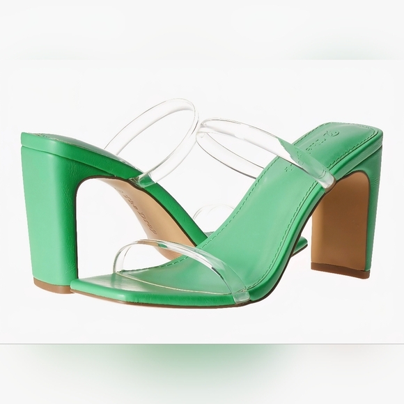 The Drop Avery Square Toe TWO Strap High Heeled Sandal #777-779 - Picture 1 of 14